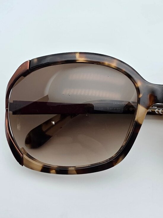 Kate Spade New York Laurie Carmel Tortoise Frame Brown Gradient Lens Sunglasses main image 4